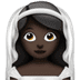 👰🏿‍♀️ woman with veil: dark skin tone display on Apple